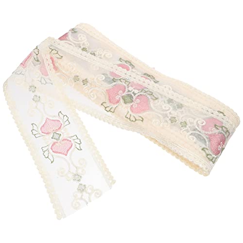 HOMSFOU 1 Rolle Breites Stickerei Spitzenband für Diy Projekte Blumen für Kleidung und Handarbeiten Rolle von HOMSFOU