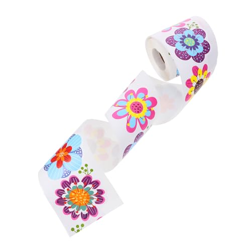 HOMSFOU 1 Rolle Bunte Blumen Selbstklebende Wandbordüre für Klassenzimmer Dekoratives Randpapier für Kindergarten und Partys Abnehmbarer Aufkleber mit Cartoon Motiven und Anpassbarer von HOMSFOU