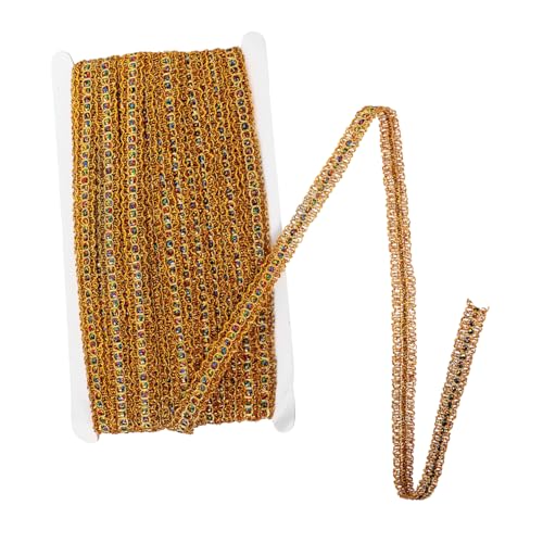 HOMSFOU 1 Rolle Bunte Edelsteinlinien dekoratives Spitzenband dekorative Nähgarnitur DIY-Material Kleidung nähen trimmen Spitzenbesatz Goldrand zum Nähen das Haustier HOMSFOU 1 Rolle Bunte Edelsteinlinien dekoratives Spitzenband dekorative Nähgarnitur DIY-Material Kleidung nähen trimmen Spitzenbesatz Goldrand zum Nähen das Haustier von HOMSFOU