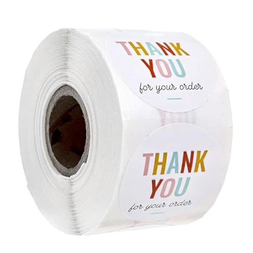Homsfou 500 StüCk Dekorative Aufkleber 2.5 Cm Runde Farbige DankeschöN Aufkleber FüR Geschenke Selbstklebende Etiketten FüR Bastelprojekte Einladungen Und Verpackungen Homsfou 500 StüCk Dekorative Aufkleber 2.5 Cm Runde Farbige DankeschöN Aufkleber FüR Geschenke Selbstklebende Etiketten FüR Bastelprojekte Einladungen Und Verpackungen von HOMSFOU