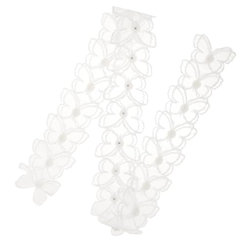 HOMSFOU 1 Rolle Dekorative Blumen Mit Schleifen Rock Verschönerung Des Hochzeitskleides Gehäkeltes Einfassband Besatz Zum Nähen Geschenkband Diy Kleiderband Stoff Weiß HOMSFOU 1 Rolle Dekorative Blumen Mit Schleifen Rock Verschönerung Des Hochzeitskleides Gehäkeltes Einfassband Besatz Zum Nähen Geschenkband Diy Kleiderband Stoff Weiß von HOMSFOU