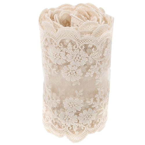 HOMSFOU 1 Rolle Dekorativer Spitzenstoff Breites Diy Spitzenband für Kleidung Hochzeitsdeko Tischläufer und Bastelprojekte Elegantes Design Vielseitig Einsetzbar von HOMSFOU