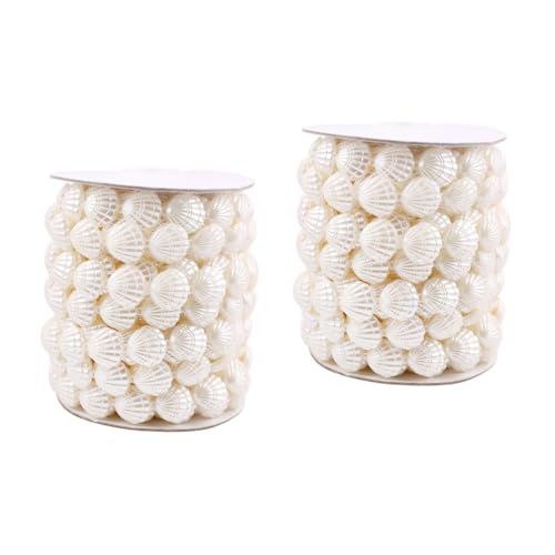 HOMSFOU 1 Rolle Diy Perlenvorhang mit Design Imitation Shell Beads für Schmuckherstellung und Hochzeitsdekoration Leicht Elegant und Vielseitig Einsetzbar von HOMSFOU