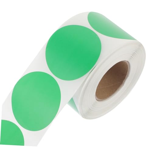 HOMSFOU 1 Rolle Drei-Sicht-Etikettpapier Schüttgut selbstklebende Adressetiketten Aufkleber selbstklebendes Etikett Versandetiketten rundes Etikett Thermoetiketten​r Green von HOMSFOU