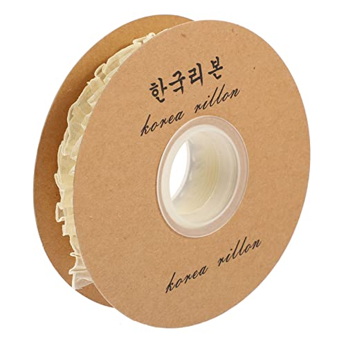 HOMSFOU 1 Rolle Elastisches Spitzenband für Diy Kleidung Handgefertigte Hellgelbe Farbe Leicht zu Langlebig für Hochzeitsaccessoires und Bastelprojekte von HOMSFOU