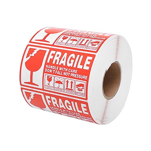 HOMSFOU 1 Rolle Fragile Aufkleber Rot Weiß Selbstklebende Versandetiketten für Zerbrechliche für Umzug und Sichere Verpackung HOMSFOU 1 Rolle Fragile Aufkleber Rot Weiß Selbstklebende Versandetiketten für Zerbrechliche für Umzug und Sichere Verpackung von HOMSFOU