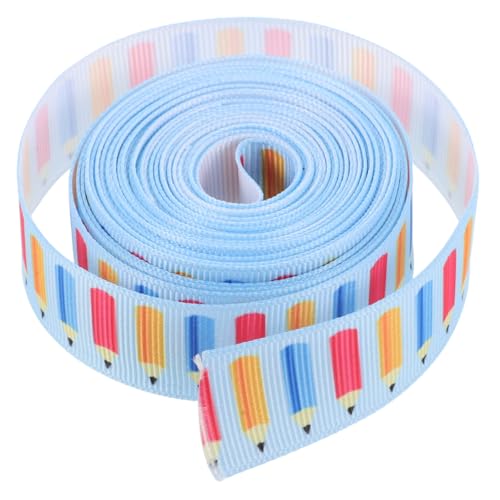 HOMSFOU 1 Rolle Geschenkband Zum Schulanfang Für DIY Basteln Basteln Farbige Bänder Schulband Zum Basteln Anhänger Bastelband Geschenkband Partyband Zum Verpacken Blaues von HOMSFOU