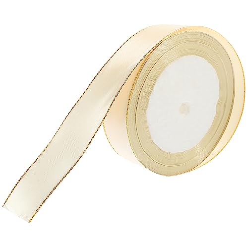 HOMSFOU 1 Rolle Geschenkband mit Goldenen Rändern für Dekorative Geschenkverpackungen DIY Projekte und Blumenarrangements Geburtstage Hochzeiten und Feste HOMSFOU 1 Rolle Geschenkband mit Goldenen Rändern für Dekorative Geschenkverpackungen DIY Projekte und Blumenarrangements Geburtstage Hochzeiten und Feste von HOMSFOU