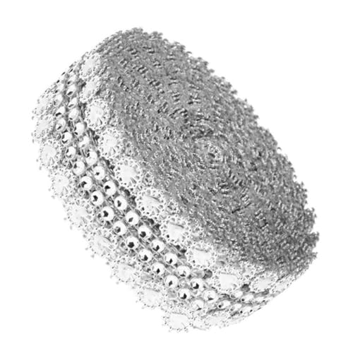 HOMSFOU 1 Rolle Gürtel Mit Kristallbändern Funkelndes Strassband Kristall Funkelndes Band Hohles Diamantband Strass Wrap Faux-diamant-bling-wrap Silber Plastik HOMSFOU 1 Rolle Gürtel Mit Kristallbändern Funkelndes Strassband Kristall Funkelndes Band Hohles Diamantband Strass Wrap Faux-diamant-bling-wrap Silber Plastik von HOMSFOU