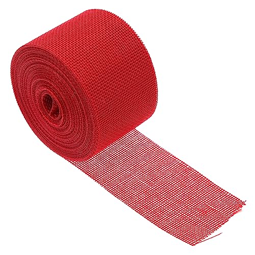HOMSFOU 1 Rolle Gurtbandimitat Aus Leinen Farbverlaufsband Goldenes Geschenkband Dekorationen Hochzeit Sackleinenband Farbiges Band Goldenes Satinband Rot Betäuben HOMSFOU 1 Rolle Gurtbandimitat Aus Leinen Farbverlaufsband Goldenes Geschenkband Dekorationen Hochzeit Sackleinenband Farbiges Band Goldenes Satinband Rot Betäuben von HOMSFOU