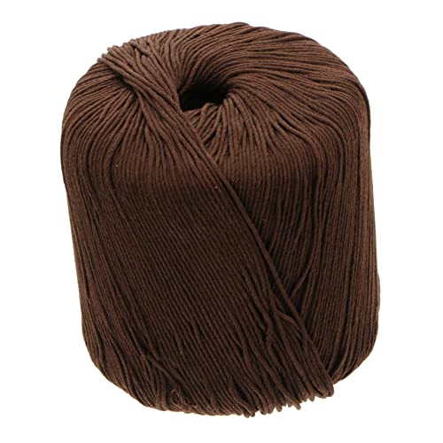 HOMSFOU 1 Rolle Häkeln von Baumwollfaden DIY Bastelseil Strickschnur Stickfaden Faden für die Herstellung von Armbändern Strickzubehör DIY Garn Stickgarn Häkelfaden Baumwolle Kaffee von HOMSFOU