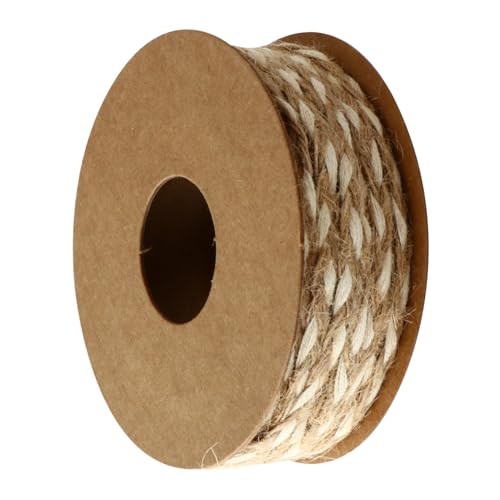 HOMSFOU 1 Rolle Jute Geschenkband Naturbelassene Bastelschnur für DIY Projekte Hochzeitsdekoration und Gartenarbeit Wiederverwendbar und Anpassbar für und Feiern von HOMSFOU