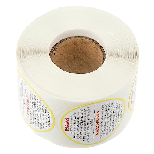 HOMSFOU 1 Rolle Kerzensicherheitsaufkleber Etiketten Für Kerzengläser Aufkleber-etiketten Kerzenglas Kerzengläser Zur Herstellung Von Kerzen Warnaufkleber Warnlabel Aufkleber Papier HOMSFOU 1 Rolle Kerzensicherheitsaufkleber Etiketten Für Kerzengläser Aufkleber-etiketten Kerzenglas Kerzengläser Zur Herstellung Von Kerzen Warnaufkleber Warnlabel Aufkleber Papier von HOMSFOU