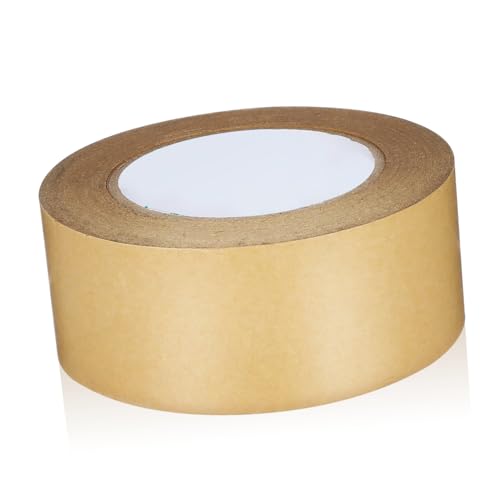 HOMSFOU 1 Rolle Klebeband aus Kraftpapier Verpackungsband Packbandpapier braun Papierklebeband für Verpackungskartons Paketklebeband braunes Packband Papierversandband Pappband Gelb von HOMSFOU