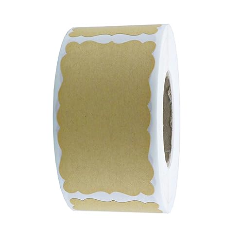 HOMSFOU 1 Rolle Kraftpapier Selbstklebende Etiketten für Geschenkverpackungen mit Blanko Aufklebern für Kreative DIY Projekte Etikettierung von Lebensmitteln Geburtstagsfeiern und von HOMSFOU