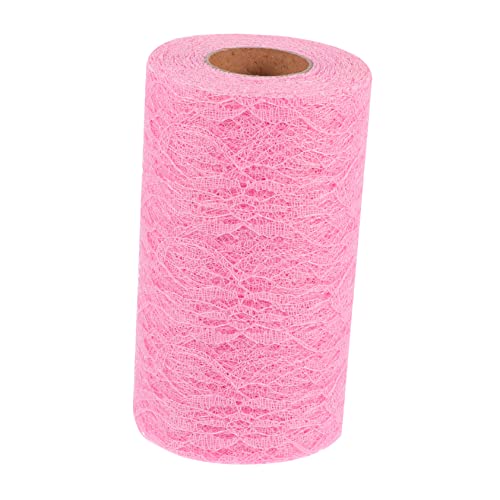 HOMSFOU 1 Rolle Lace Ribbon für Diy Projekte Elegantes Spitzenband zur Dekoration Hochzeiten Geburtstage und Partys Rosa Vielseitiges Nähzubehör von HOMSFOU