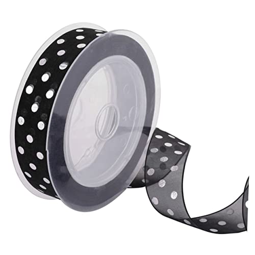 HOMSFOU 1 Rolle Polka Dot -Band Partyzubehör DIY-Netzband Bänder für Dekorationen Stoff Spitzenband Glitzer gepunktete Bänder gepunktete Verpackungsbänder Schwarz HOMSFOU 1 Rolle Polka Dot -Band Partyzubehör DIY-Netzband Bänder für Dekorationen Stoff Spitzenband Glitzer gepunktete Bänder gepunktete Verpackungsbänder Schwarz von HOMSFOU