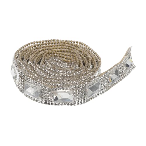 HOMSFOU 1 Rolle Rhinestone Band Strassband mit Starkem Kleber für Hochzeitsdekoration Bastelarbeiten Kleidungsstücke Taschen und Schuhe Einfach Zuschneidbar Langlebig und Funkelnd von HOMSFOU