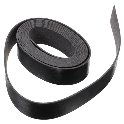 HOMSFOU 1 Rolle Simulierte Lederstreifen Handwerk DIY-Material Pu Leder Tasche Lederstreifen leder selber machen handgefertigtes Lederband Lederriemen für Bastelarbeiten Schwarz von HOMSFOU