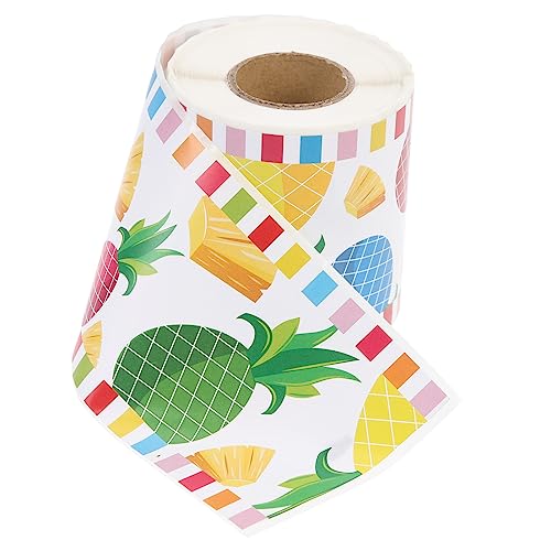 HOMSFOU 1 Rolle Sommer Ananas Muster Aufkleber für Tafeln Dekorative Bordüre für Klassenzimmer Bulletin Boards und Fenster Selbstklebend Vielseitig Einsetzbar für Glatte Oberflächen von HOMSFOU