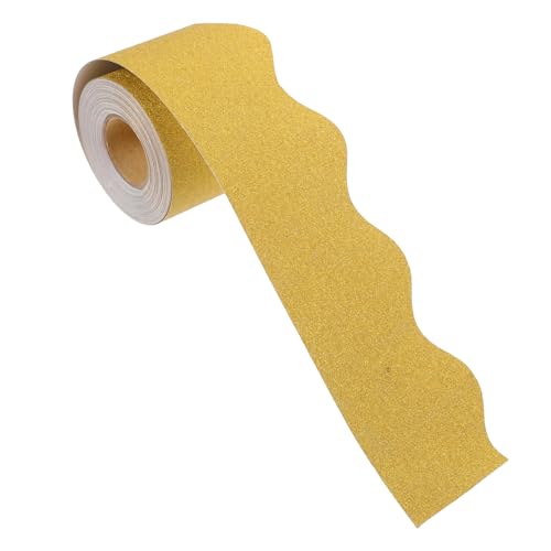 HOMSFOU 1 Rolle Tafel-Rand-Aufkleber künstlich Streifen Lehre Bulletin Board -Grenzen unterrichten überbacken abnehmbare Bordüre Dekorative Randverkleidung Papier Golden HOMSFOU 1 Rolle Tafel-Rand-Aufkleber künstlich Streifen Lehre Bulletin Board -Grenzen unterrichten überbacken abnehmbare Bordüre Dekorative Randverkleidung Papier Golden von HOMSFOU