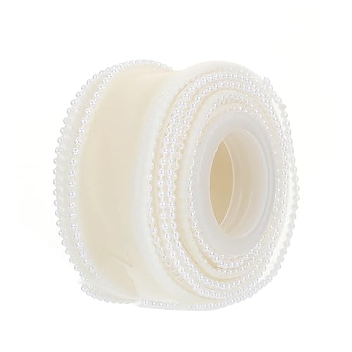HOMSFOU 1 Rolle Verpackungsmaterialien Für Blumen Chiffon Stoffband Perlmutt Trimmen Schimmernd Hochzeit Perle Bänder Für Handwerk Schleife Blumen- Sackleinenband Yellow Schneegarn HOMSFOU 1 Rolle Verpackungsmaterialien Für Blumen Chiffon Stoffband Perlmutt Trimmen Schimmernd Hochzeit Perle Bänder Für Handwerk Schleife Blumen- Sackleinenband Yellow Schneegarn von HOMSFOU