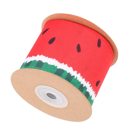 HOMSFOU 1 Rolle Wassermelonen Design Geschenkband Yards Dekoratives Diy Bastelband für Kreative Verpackungen Schleifen Hochzeiten und Bastelprojekte von HOMSFOU