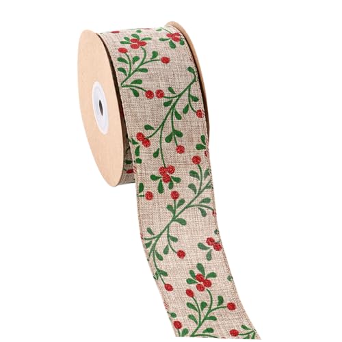 HOMSFOU 1 Rolle Weihnachtliches Dekorationsband Santa Muster Geschenkband für Diy Basteln Party Weihnachtsdekoration für Blumenverpackung Festlichkeiten HOMSFOU 1 Rolle Weihnachtliches Dekorationsband Santa Muster Geschenkband für Diy Basteln Party Weihnachtsdekoration für Blumenverpackung Festlichkeiten von HOMSFOU