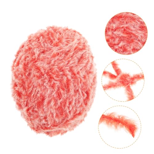 HOMSFOU 1 Rolle Wollhutschal Plüschgarn Samtgarn häkeln Fälschung Strickfäden Mehrzweck-DIY-Garn dickes Häkelgarn Webgarn professionelles Häkelgarn Anfängergarn Wollgarn stricken Acryl von HOMSFOU