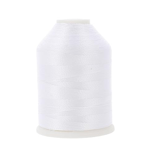 HOMSFOU 1 Rolle leuchtendes Stickgarn Stickerei Nähmaschine Rot Fäden Nähgarn aus Polyester Nähenfaden Stickfaden Taschen-T-Shirt-Garn Nähzubehör Multifunktions-Stickgarn Weiß von HOMSFOU