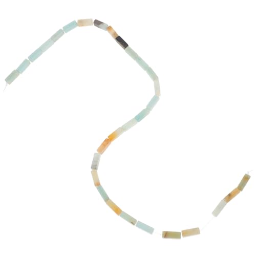 HOMSFOU 1 Saite Zylinderperlen Diy Schmuckperlen Natürliche Amazonit Steinperlen für Armband und Halskettenherstellung pro Strang Leicht und Vielseitig von HOMSFOU