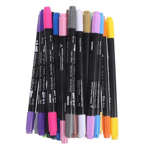 HOMSFOU 1 Satz Acrylstifte Farben Doppelseitige Marker für Kunsthandwerk DIY Ballons Schuhe Ergonomisches Design Langlebig Vielseitig Einsetzbar für Erwachsene HOMSFOU 1 Satz Acrylstifte Farben Doppelseitige Marker für Kunsthandwerk DIY Ballons Schuhe Ergonomisches Design Langlebig Vielseitig Einsetzbar für Erwachsene von HOMSFOU