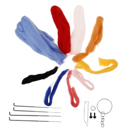 HOMSFOU 1 Satz Anhänger aus Wollfilz Praktisches Filzset für Puppen bequemes Nadelfilzen handwerk aus wollfilz Filzwolle Bastelzubehör Haushaltsnadelfilzen Nadelfilz-Kits von HOMSFOU