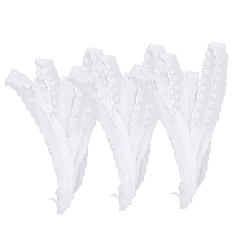 HOMSFOU 1 Satz Baumwoll Hohlschnur Spitzenband Für Diy Bekleidungsdeko Für Hochzeiten Kleider Und Handarbeiten Yards Pro Vielseitig Einsetzbar 3 Stück von HOMSFOU