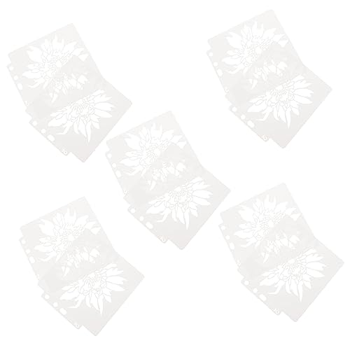 HOMSFOU 1 Satz Blüten Schablonen Wiederverwendbare Malvorlagen Für Projekte Für Erwachsene Beige Diy Malerei Und Basteln 10 Stück von HOMSFOU