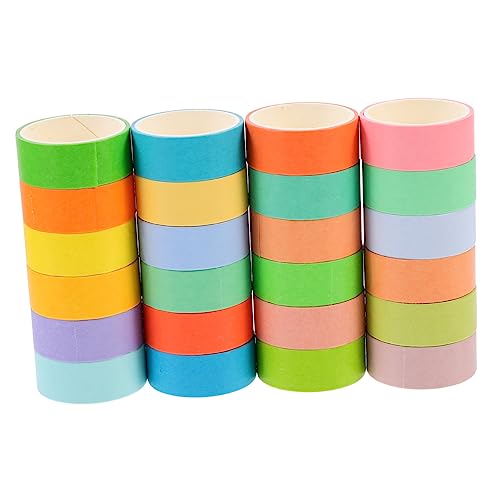 HOMSFOU 1 Satz Blumenband Scrapbooking DIY Klebeband Basteln DIY Papierband Süßes Klebeband Farbiger Dekokleber Holografisches Weihnachtsband Weihnachtsdeko Dekoration Washi Tape 24Rolls von HOMSFOU