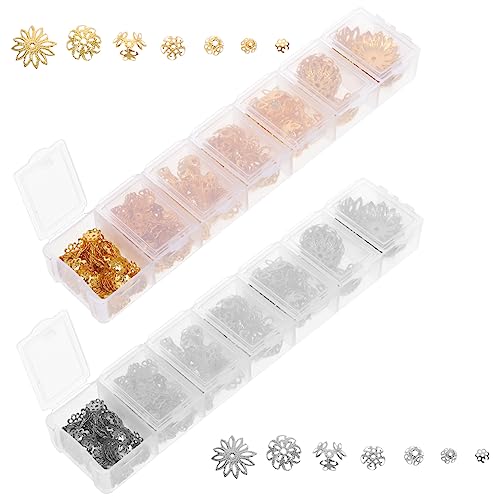 HOMSFOU 1 Satz Blumenperlenkappen Boxen Diy Schmuck Zubehör Für Armbänder Langlebige Und Glänzende Perlenkappen Für Bastelprojekte 2boxen von HOMSFOU