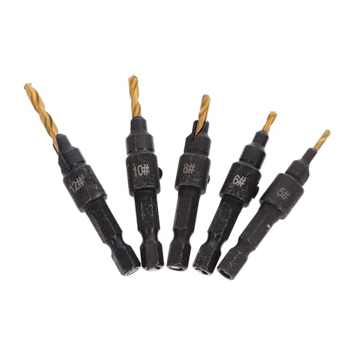 HOMSFOU 1 Satz Bohrset Bausatz Drill -Kit Bohrerwerkzeug für die Holzbearbeitung Splitterbohrer Bohrer Holz Bohrbit für die Holzaufteilung Holz-Metallbohrer Titanbeschichteter Stahl Golden von HOMSFOU