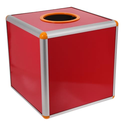 HOMSFOU 1 Satz -Box Tombola-Körbe Tombolaboxen für Tickets Großer Tombola-Verlosungsbehälter Kästen für Tombola-Tickets Spendenboxen für Fundraising Tombola-Eimer Wahlurnen MDF rot von HOMSFOU