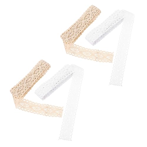 HOMSFOU 1 Satz Breites Spitzenband Und Dekoratives Diy Zubehör Für Kleidung Bastelprojekte Hochzeiten Und Mehr 4rollen von HOMSFOU