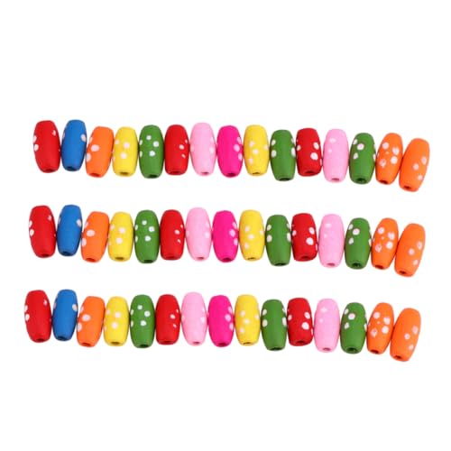 HOMSFOU 1 Satz Bunte Holzperlen Für Diy Schmuckherstellung Spacer Beads Für Armbänder Und Für Bastelprojekte Und Kinderhandwerk 100 Stück von HOMSFOU