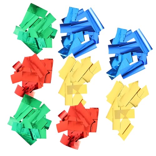 HOMSFOU 1 Satz Bunte Konfetti Dekoration für Hochzeiten und Partys Doppelseitiges Goldfolien Papier für Festliche Anlässe und Kreative Fotosessions von HOMSFOU