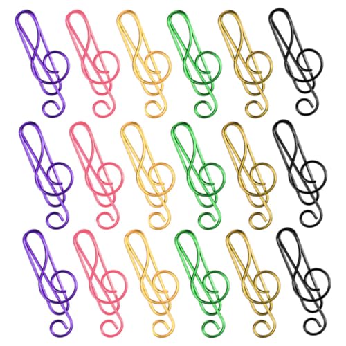 HOMSFOU 1 Satz Bunte Musiknoten Büroklammern Aus Stabilem Metall Kreative Dokumenten Clips Für Büro Schule Und Zuhause Stilvolle Organizer Für Notizen Und Kalender 85 Stück von HOMSFOU