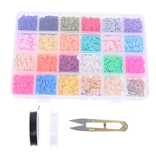 HOMSFOU 1 Satz Bunte Polymer Clay Perlen Flache Disc Beads für Diy Schmuckherstellung Armbänder und Bastelzubehör für Kreative Projekte von HOMSFOU