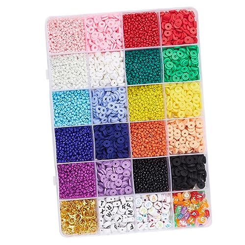 HOMSFOU 1 Satz Buntes Diy Perlen Set Farben Soft Clay Perlen für Schmuckherstellung Armbänder und Kreative Bastelprojekte für und Freundschaftsarmbänder von HOMSFOU