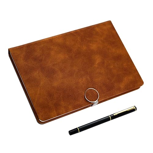 HOMSFOU 1 Satz Business Notepad Set Notizbuch Notizbücher für Notizblock schmucklos Fälschung Tagebuch Skizzenbuch Kunstleder Kaffee von HOMSFOU