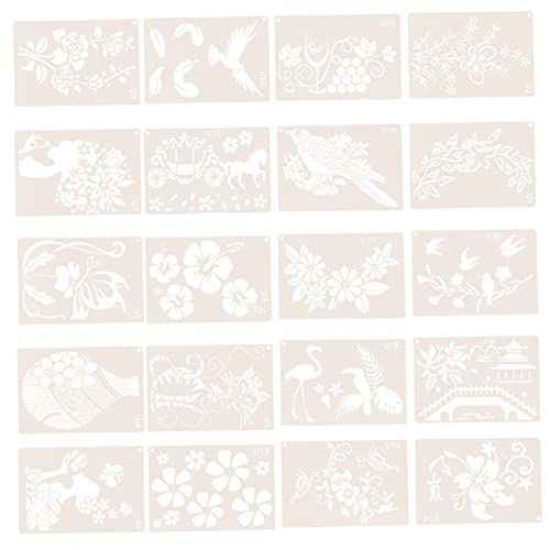 HOMSFOU 1 Satz DIY Malschablonen Wiederverwendbare Schablonen für Basteln Scrapbooking und Projekte für Fotoalben und Grußkarten von HOMSFOU