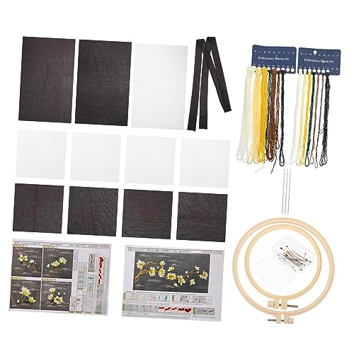 HOMSFOU 1 Satz DIY Stickerei Teetassenuntersetzer Set Handgemachte Teppichuntersetzer für Teetassen Großes und Kleine Hochwertigem Baumwoll und Leinenmaterial für Zuhause und Küche von HOMSFOU