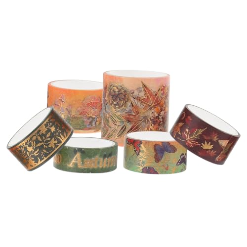 HOMSFOU 1 Satz Dekorative Bänder Für Sammelalben Papier Verpackung Zeitschriftenzubehör Farbe Material Washi-tape-ästhetik Selbstklebende Diy-klebebänder Washi Tape 6rollen HOMSFOU 1 Satz Dekorative Bänder Für Sammelalben Papier Verpackung Zeitschriftenzubehör Farbe Material Washi-tape-ästhetik Selbstklebende Diy-klebebänder Washi Tape 6rollen von HOMSFOU