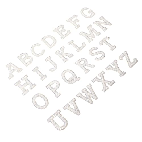 HOMSFOU 1 Satz Dekorative Bügelbuchstaben Teiliges Englische Buchstaben Patches für Kleidung Taschen Diy Projekte Einfache Anwendung Waschbar und Langlebig von HOMSFOU